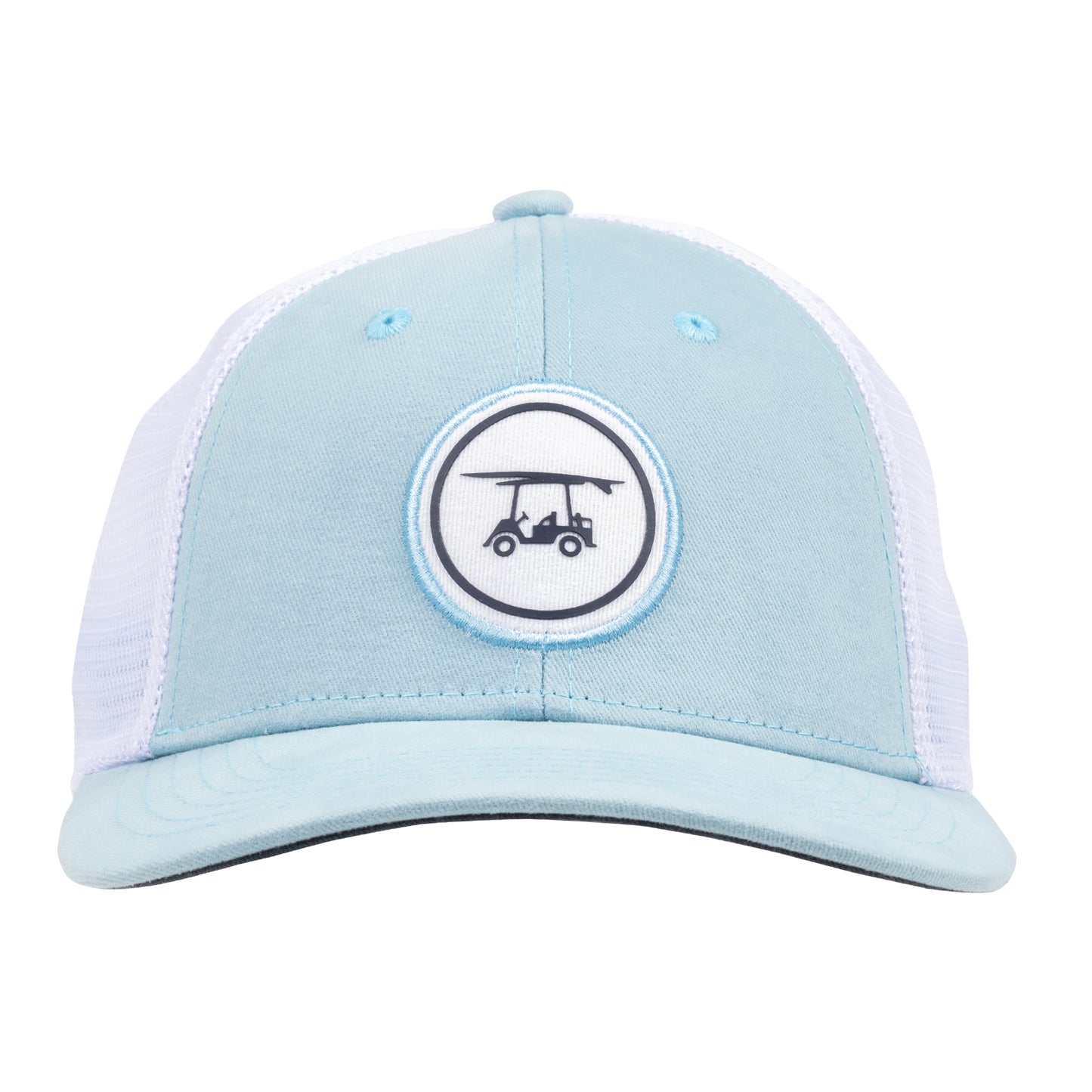 Trucker Hat w/ Circle Logo - Light Blue