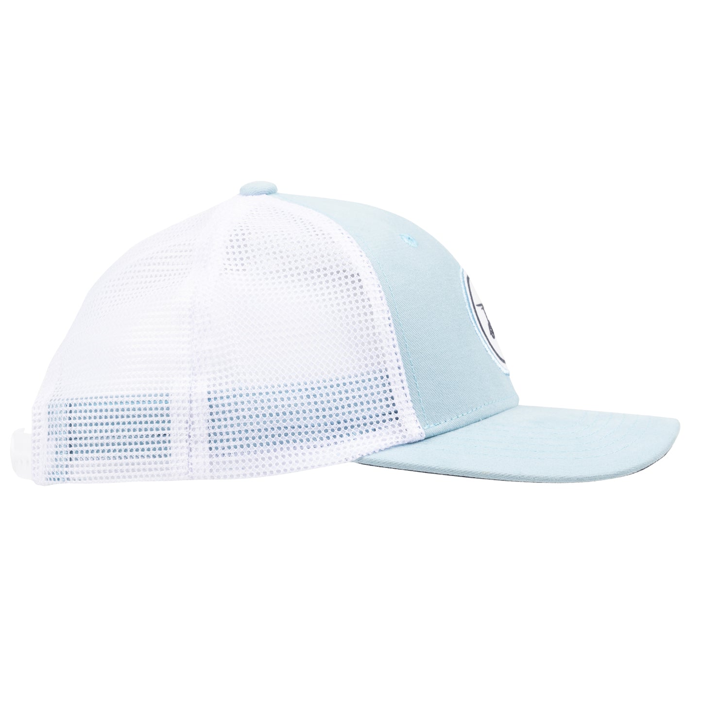 Trucker Hat w/ Circle Logo - Light Blue
