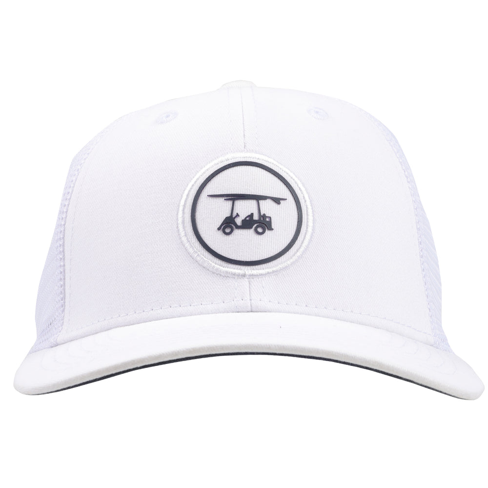 Trucker Hat w/ Circle Logo - White