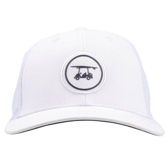 Trucker Hat w/ Circle Logo - White