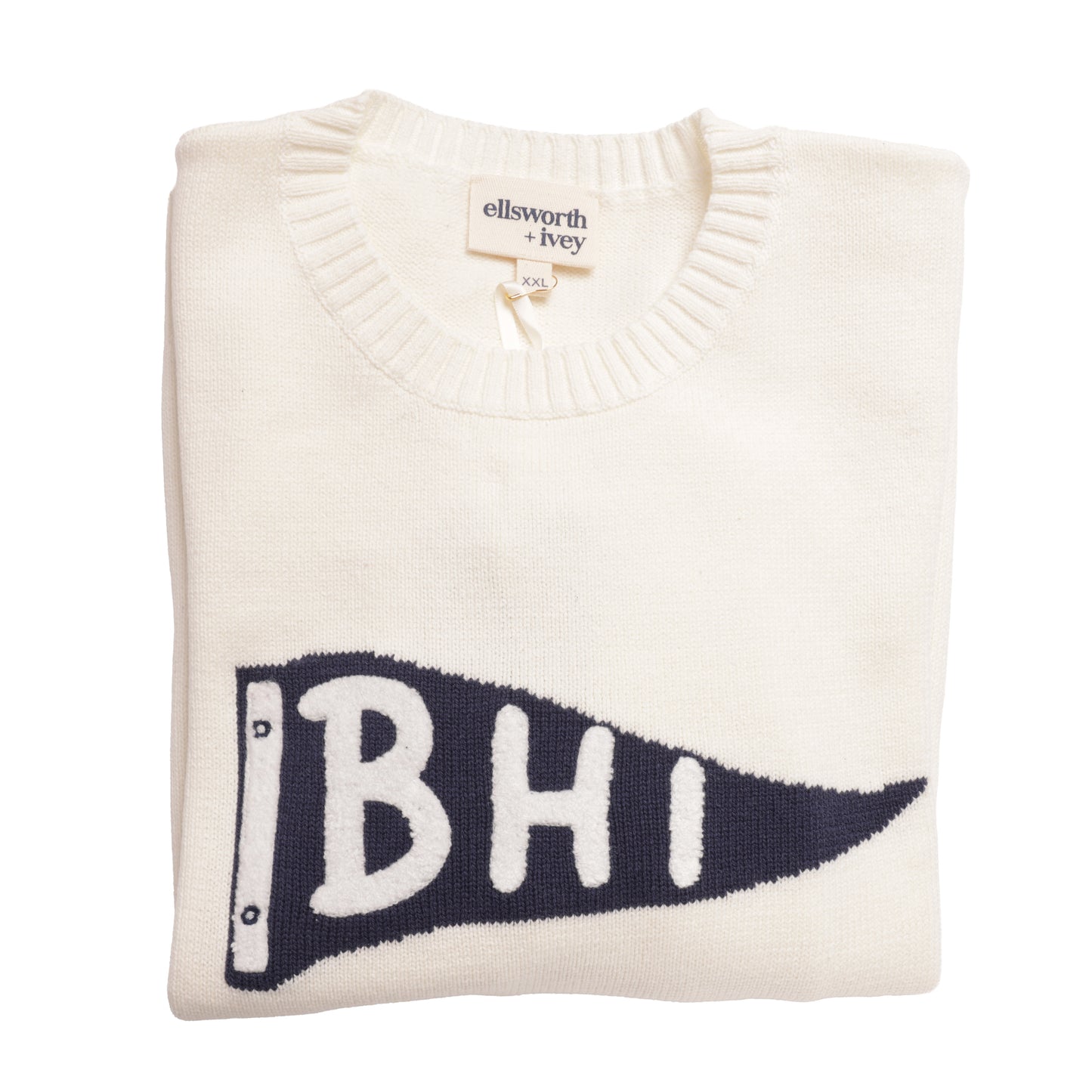 BHB x Ellsworth & Ivey - BHI Sweater - Flag - White