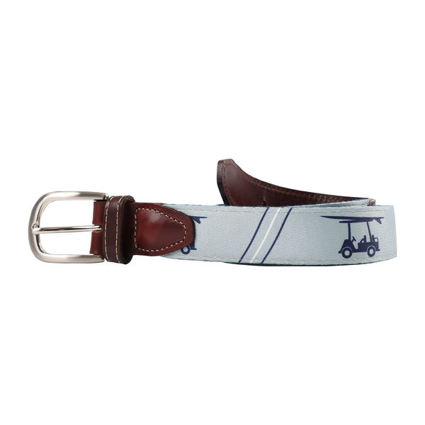 Belt - Golf Cart w/ Diagonal Stripe - Grey