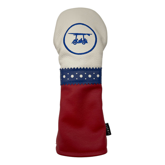 Head Cover - 3 Wood - Red, White, and Blue