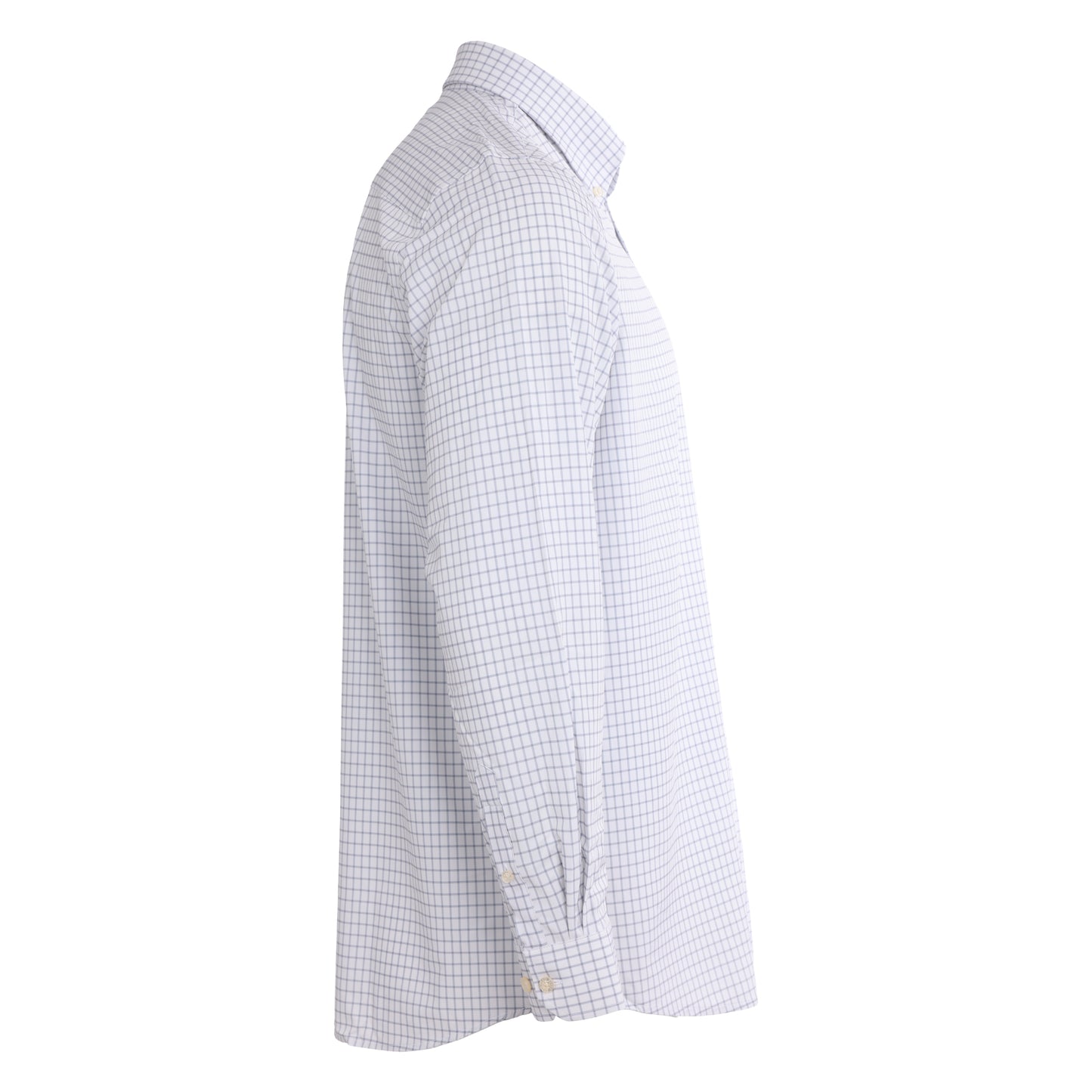 Islander Button Down - White w/ Grey Check
