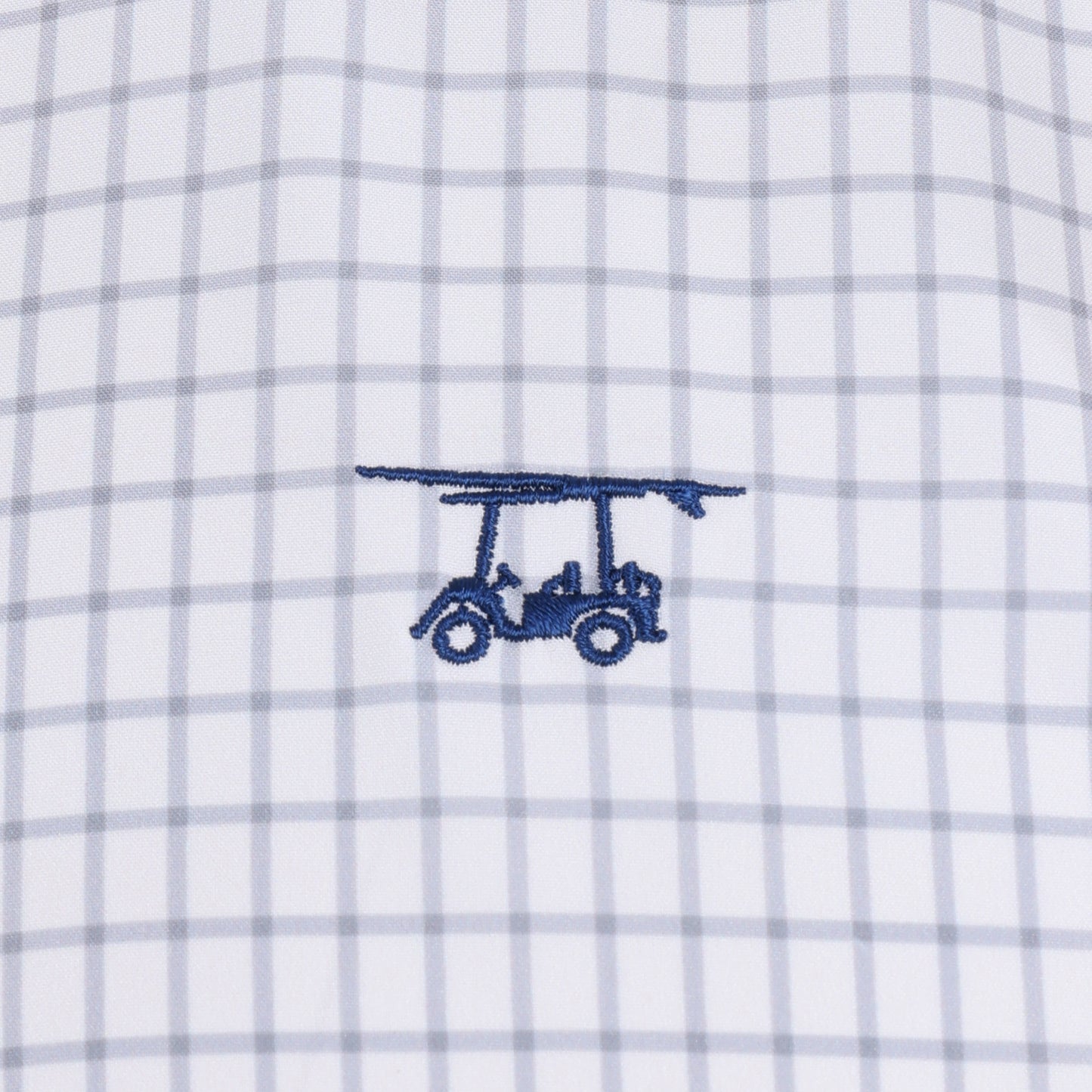 Islander Button Down - White w/ Grey Check