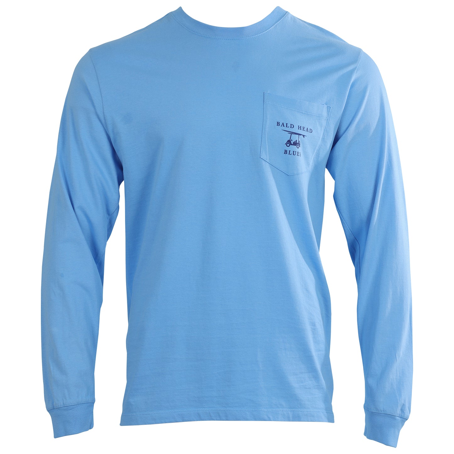 Island Tee - Long Sleeve Golf Cart - Blue