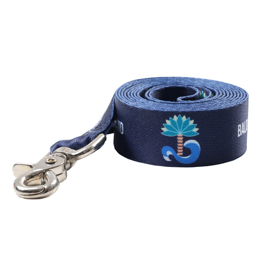 Printed Dog Leash - Navy BHI w/Tree logo