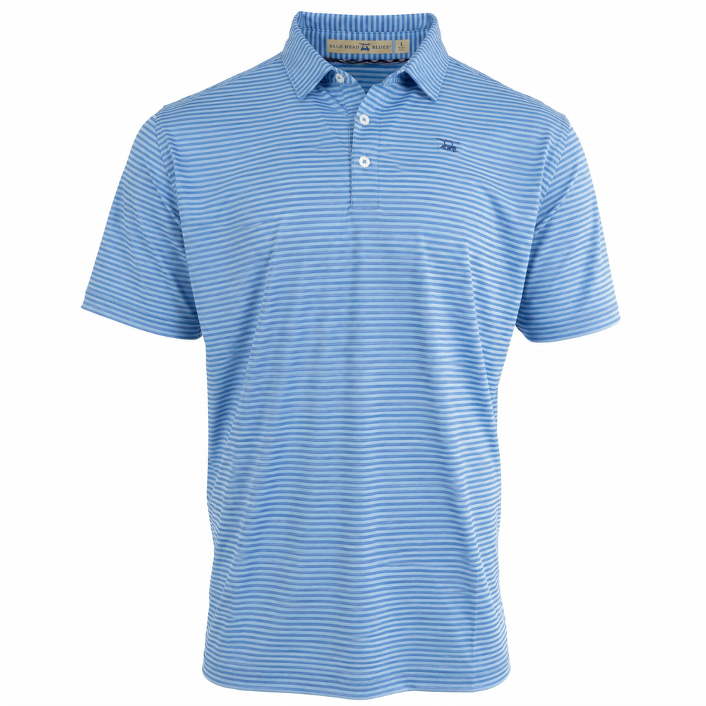Albatross Polo - Azure Blue / Bell Stripe