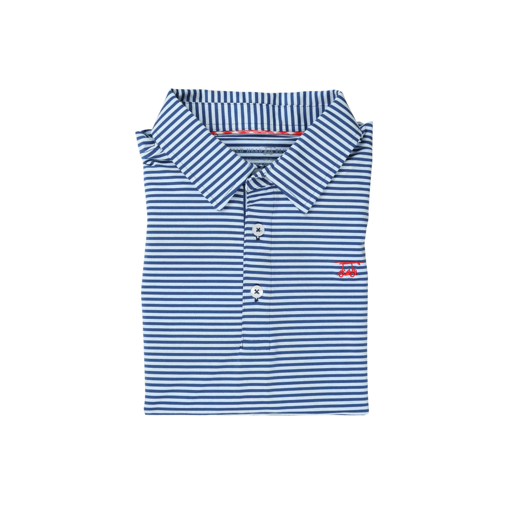 Albatross Polo - Heather Bell / Royal Stripe