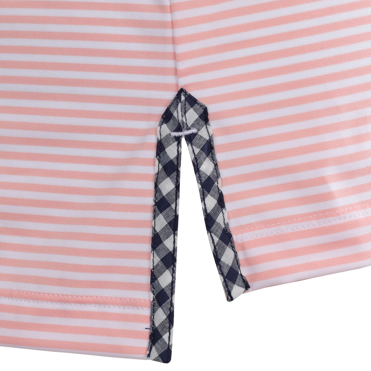 Albatross Polo - Peach / White Stripe