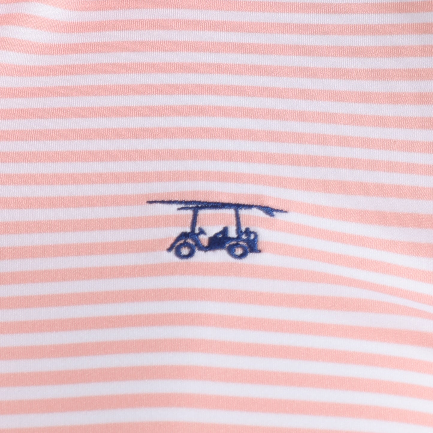 Albatross Polo - Peach / White Stripe