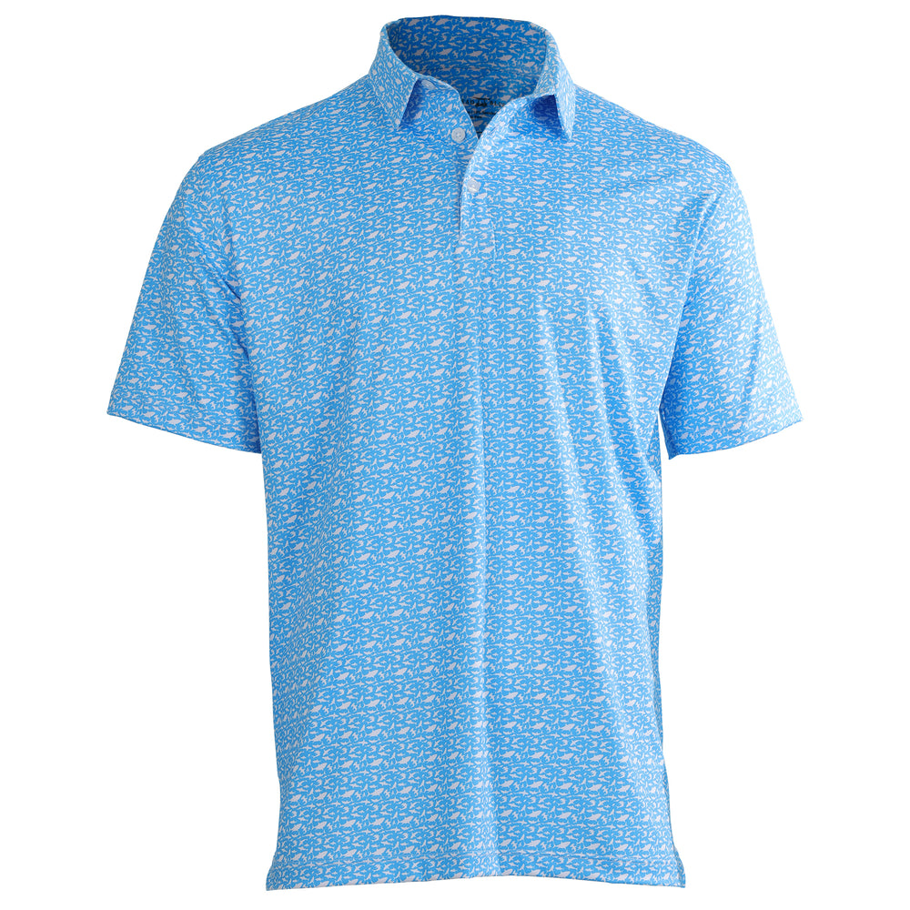 Albatross Polo - Sharks All-Over Print - White / Regatta