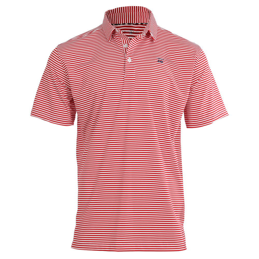 Albatross Polo - State Red / White Stripes