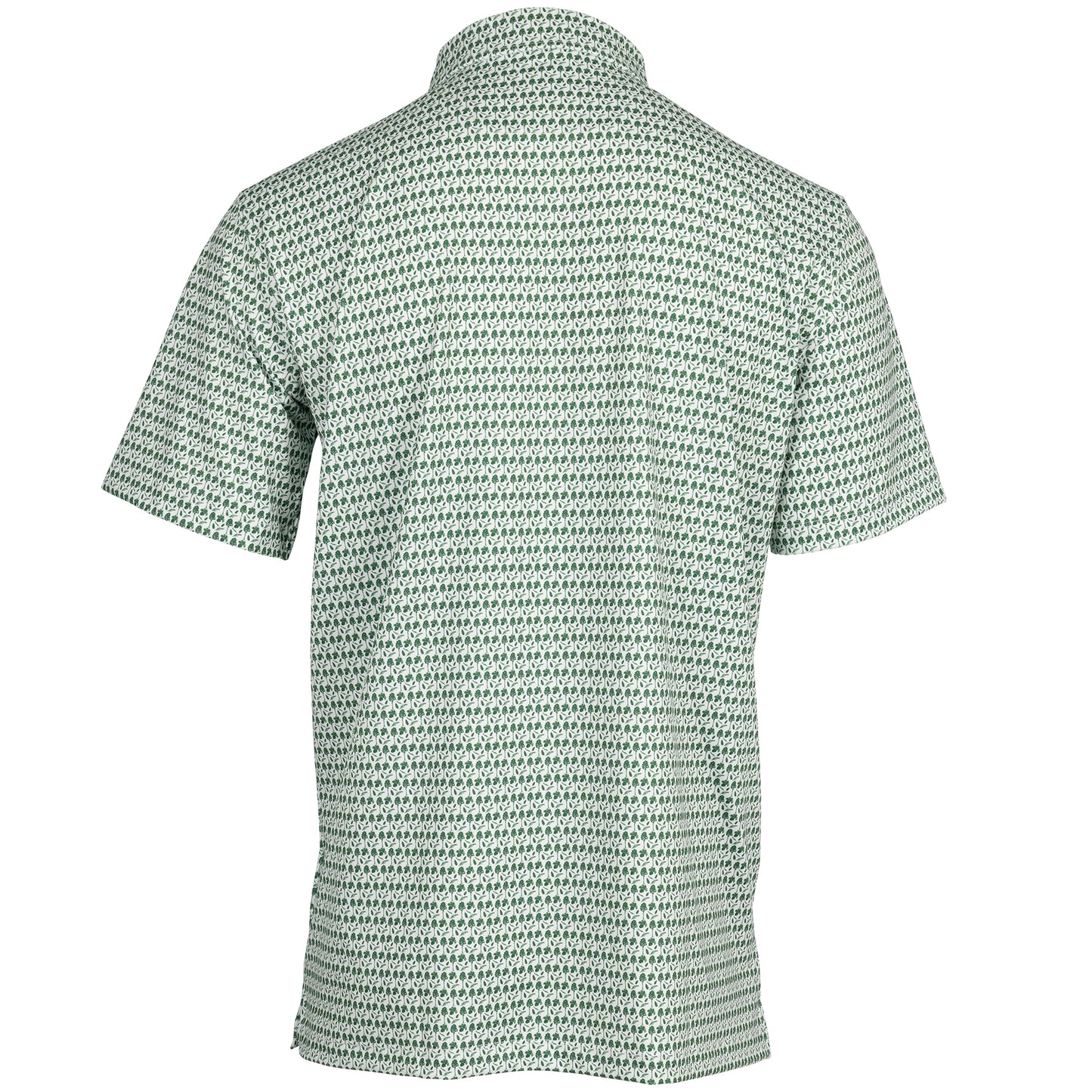 Albatross Polo - Pine Trees All-Over Print - Green / White