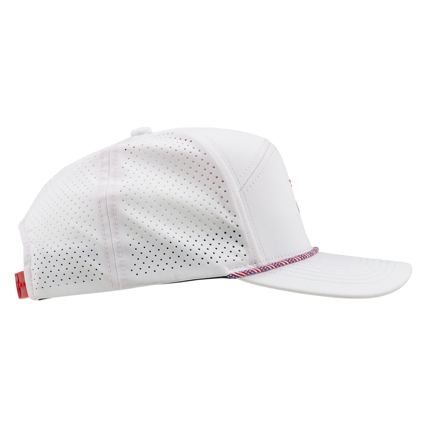 Six Panel Twill Roped Trucker Hat - Brilliant White