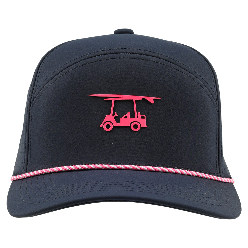 Six Panel Twill Roped Trucker Hat - Outer Space Navy