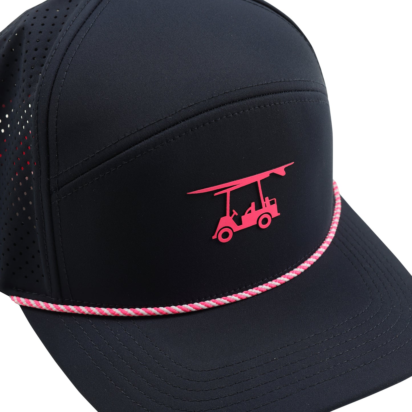 Six Panel Twill Roped Trucker Hat - Outer Space Navy