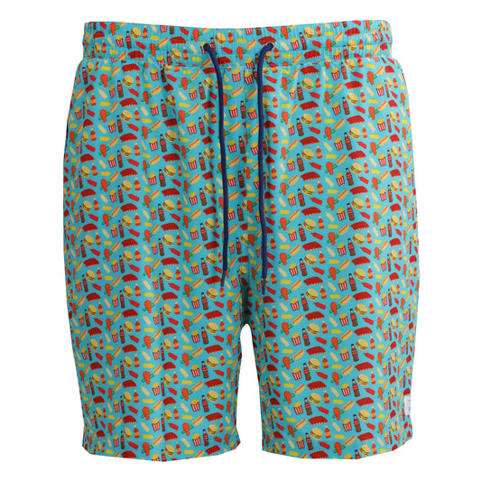 Aruba w/Cookout Print Swim Trunks