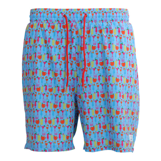 Bell w/Cocktail Print Swim Trunks