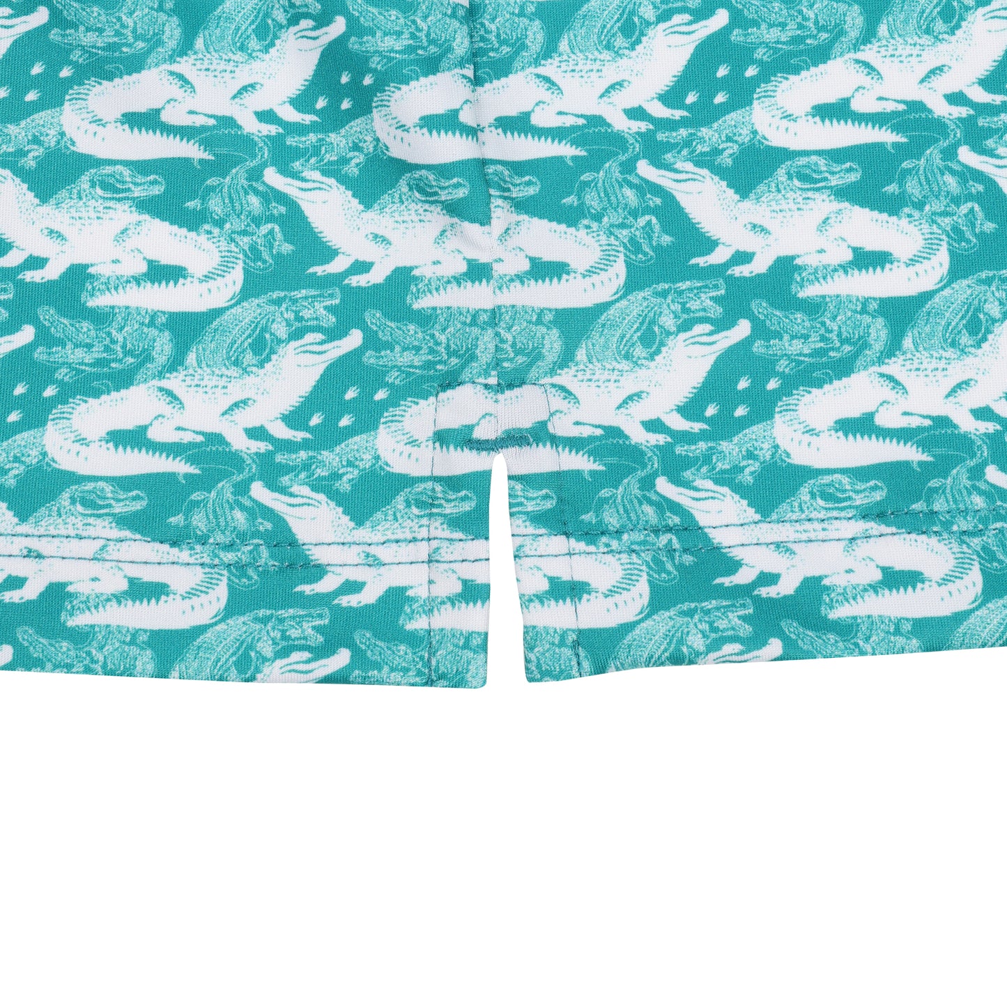 Youth Albatross Polo - Crocs And Gators All-Over Print on Lagoon