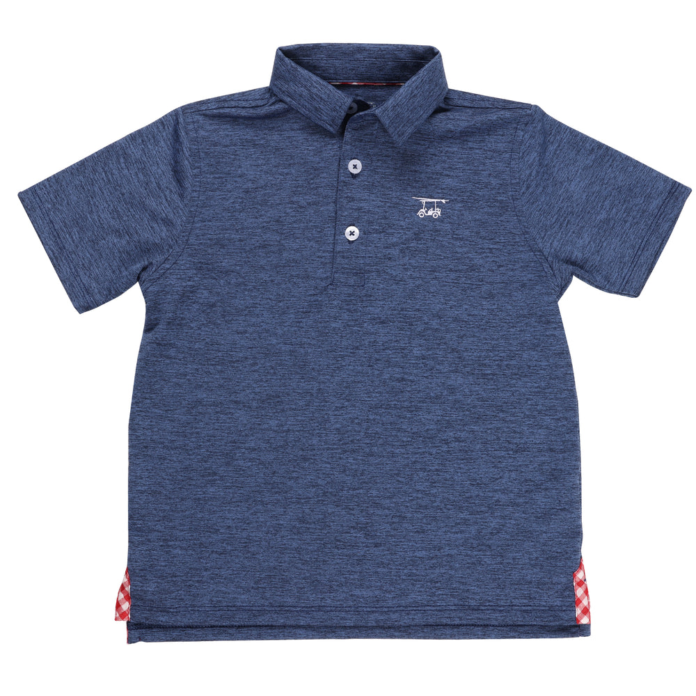 Albatross Youth Polo - Heather Royal Blue
