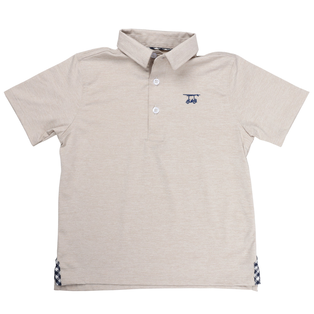 Albatross Youth Polo - Heather Sand Dollar