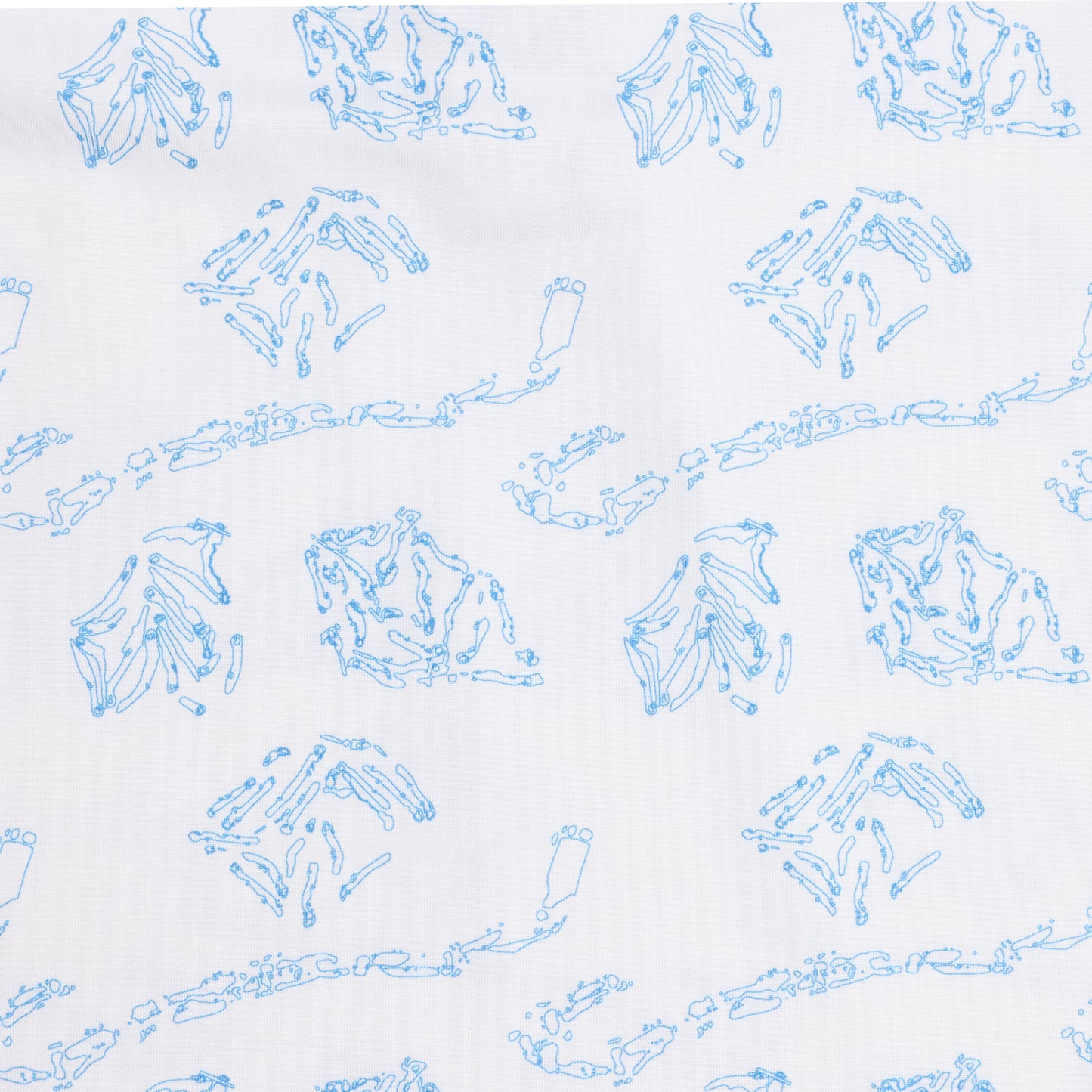 Youth Albatross Polo - Majors All-Over Print on White