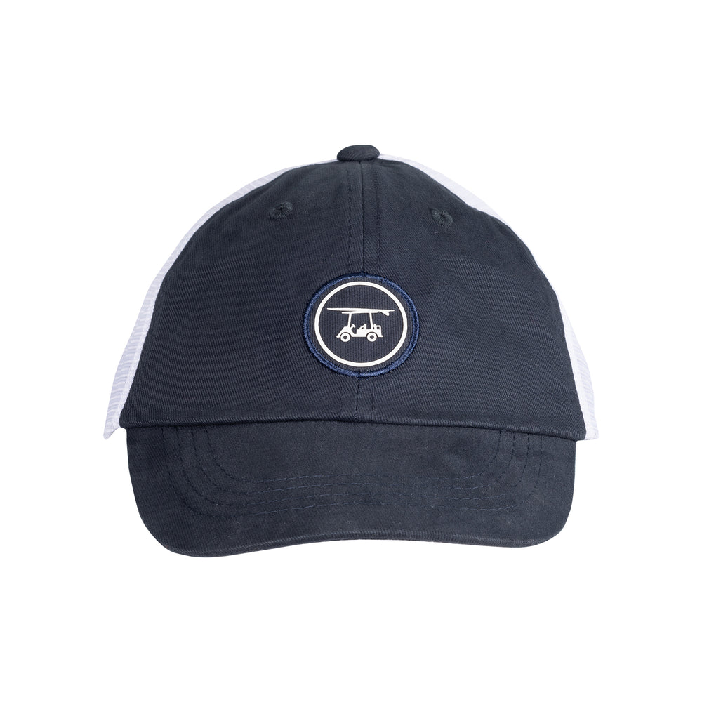 Youth Trucker Hat w/ Circle Logo - Navy