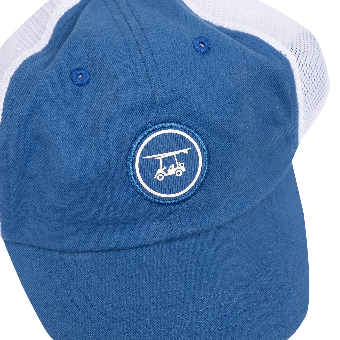 Youth Trucker Hat w/ Circle Logo - Royal Blue
