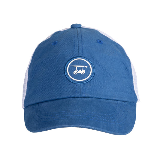 Youth Trucker Hat w/ Circle Logo - Royal Blue