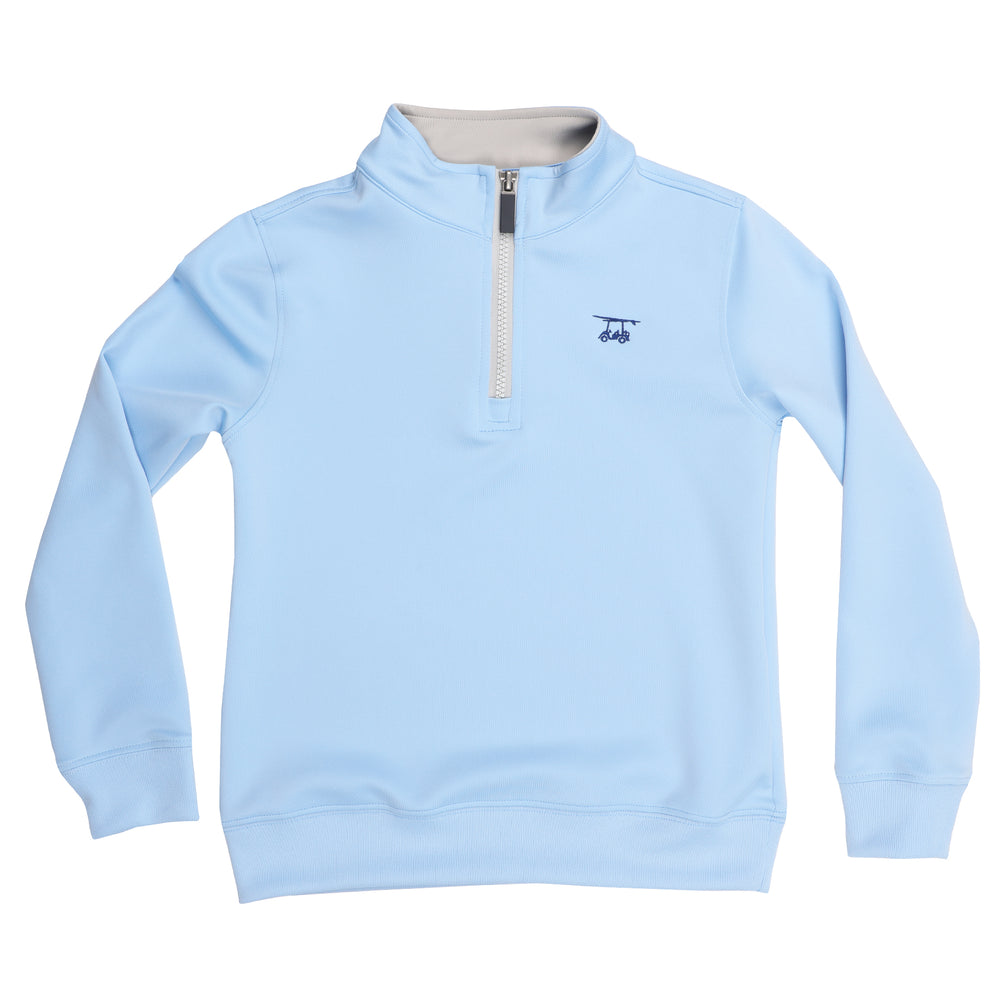 Youth Dogwood Quarter Zip - Solid Bell