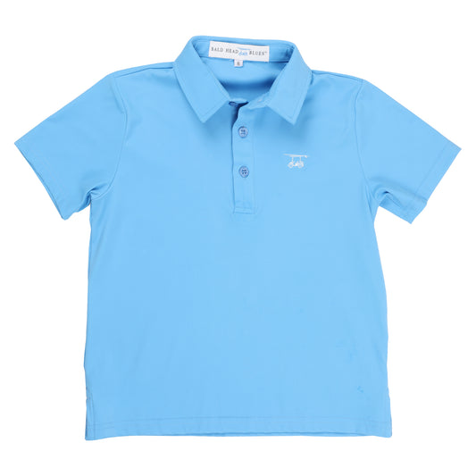 Youth First Class Polo - Azure Blue