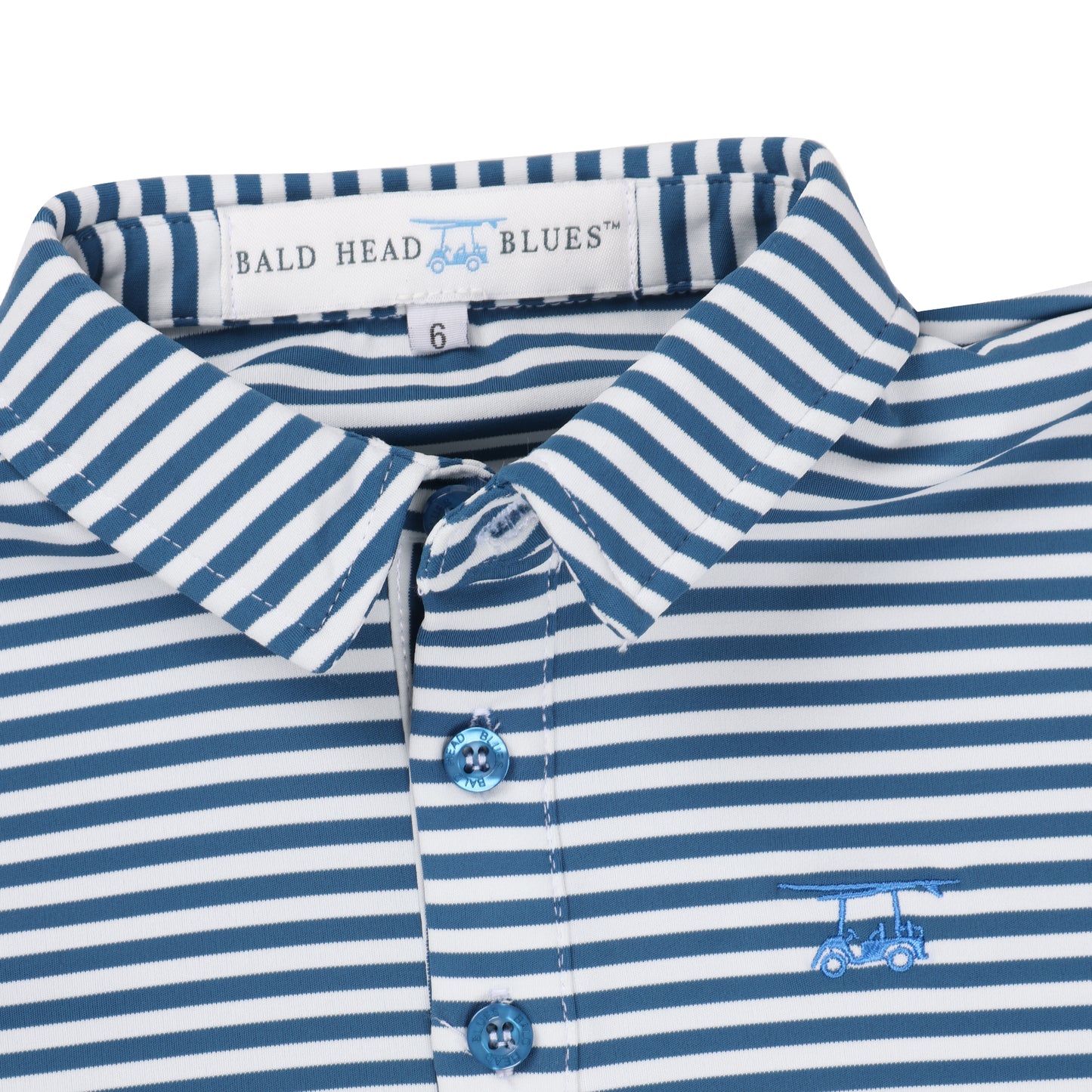 Youth First Class Polo - Ocean Depths / White