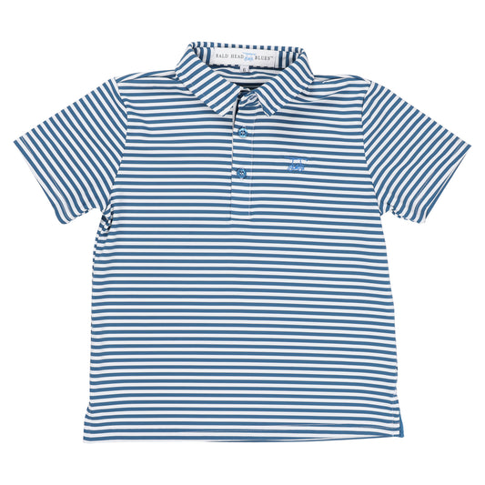 Youth First Class Polo - Ocean Depths / White