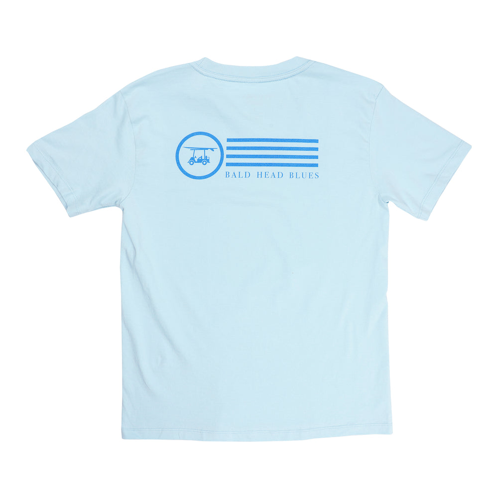 Island Tee - Youth Short Sleeve Stripes - Chambray