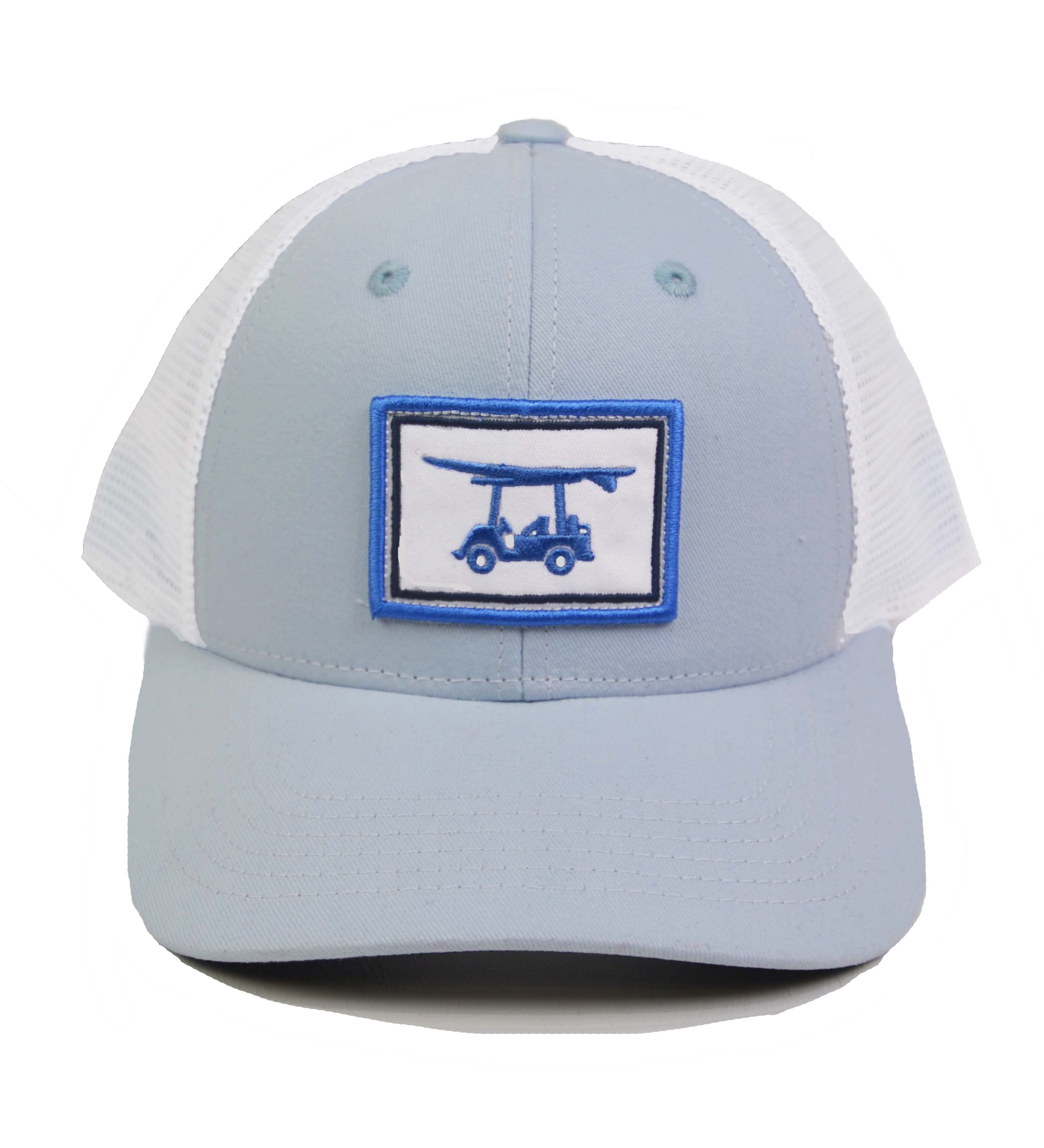 light blue hat
