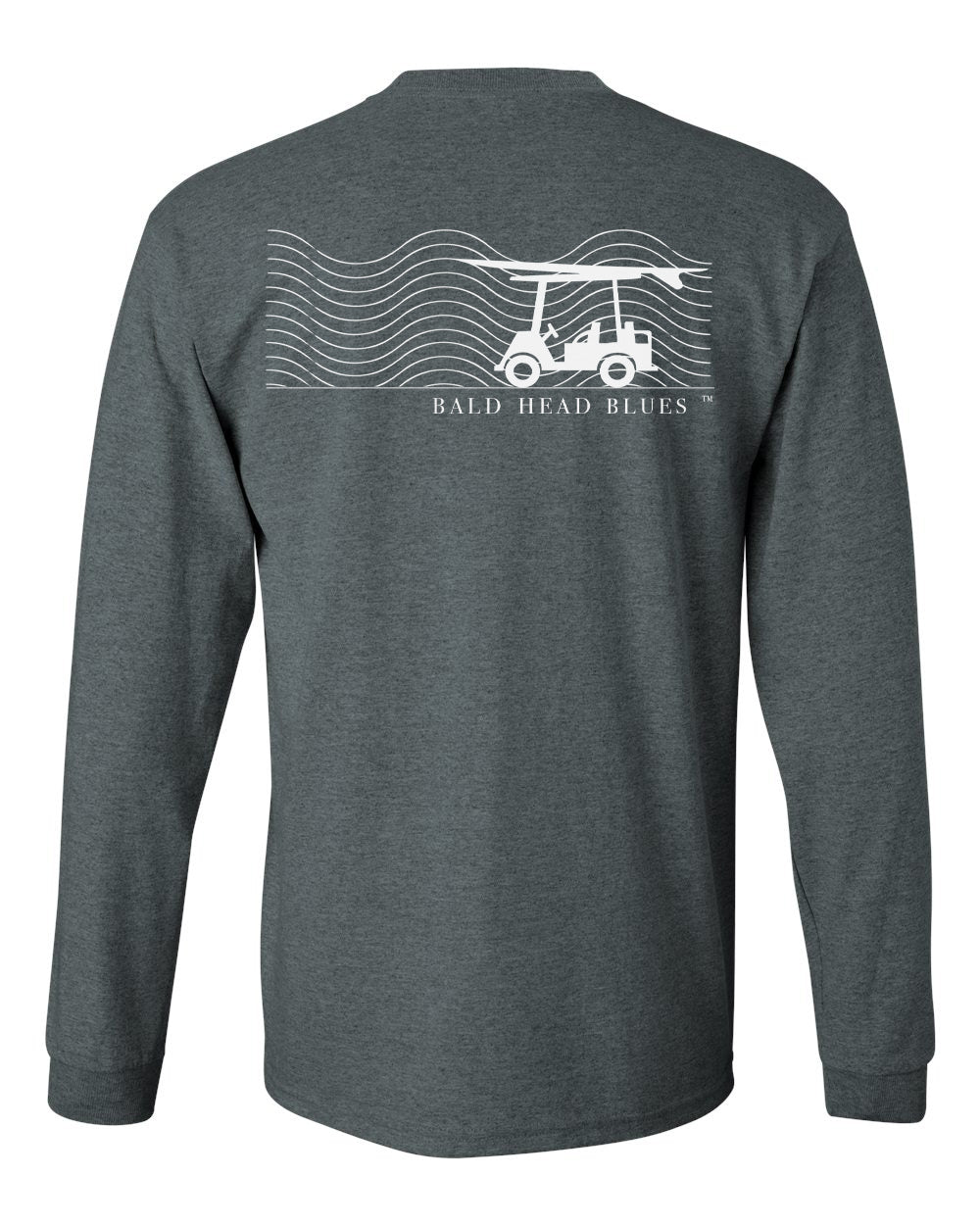 Island Tee - Long Sleeve Wave - Heather Charcoal