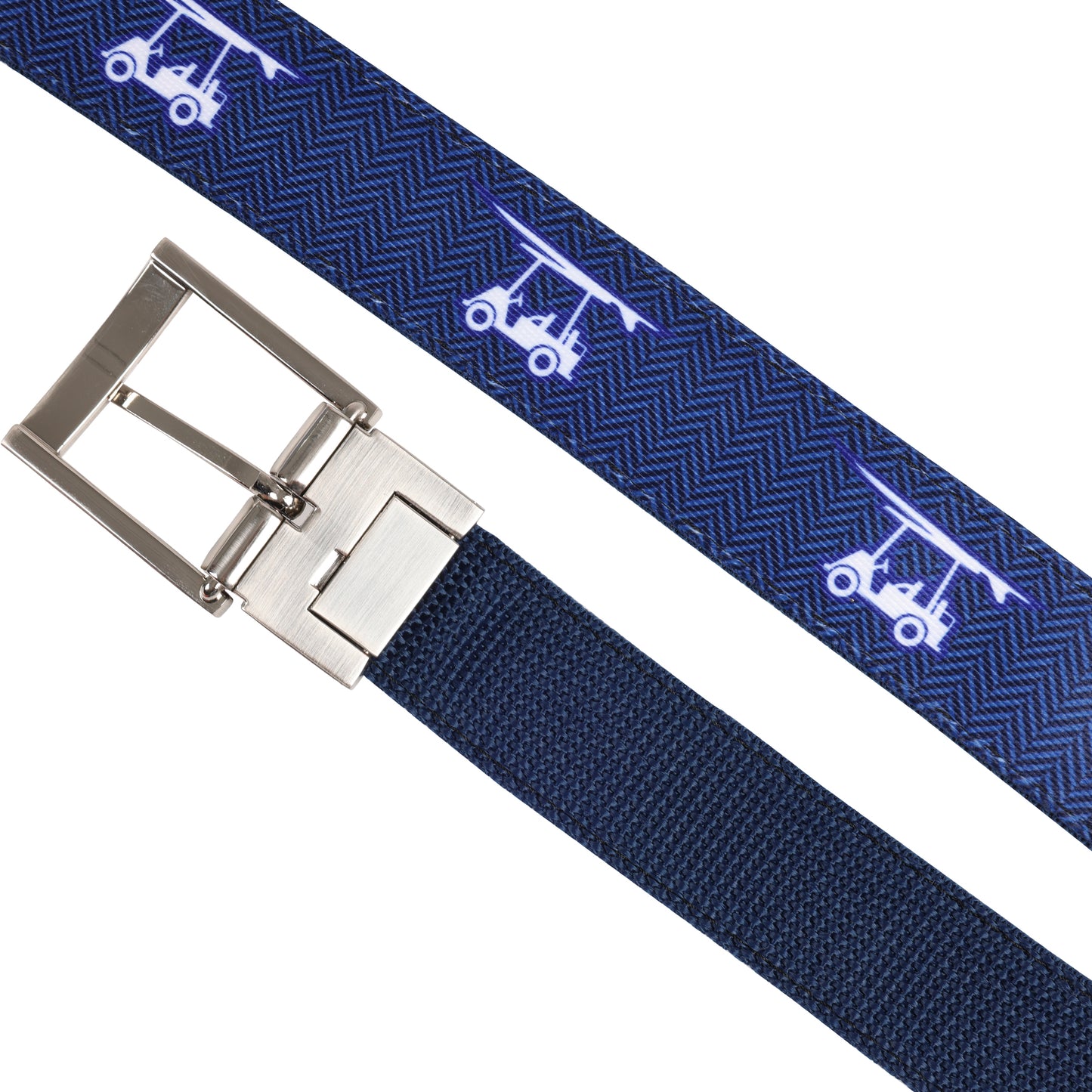 Belt - Golf Cart - Chevron Navy - (Cut to Size)