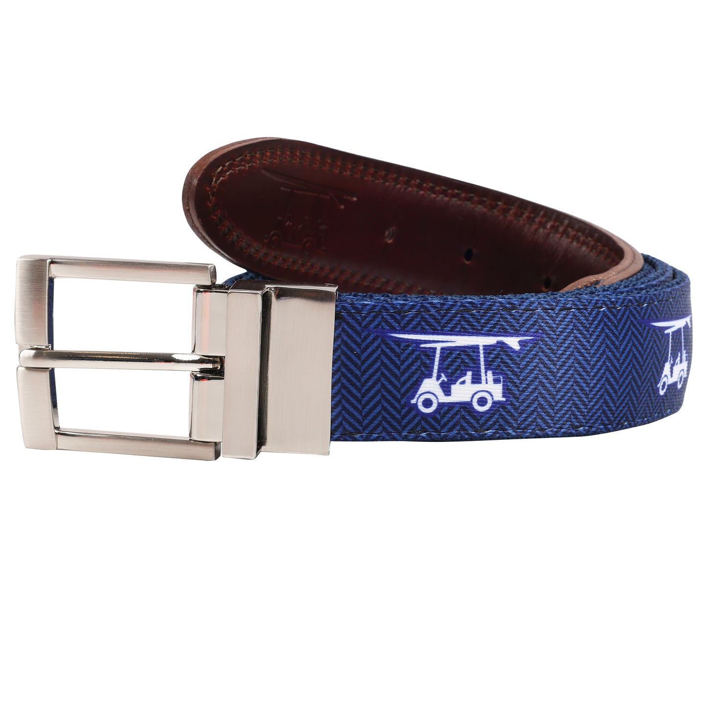 Belt - Golf Cart - Chevron Navy - (Cut to Size)