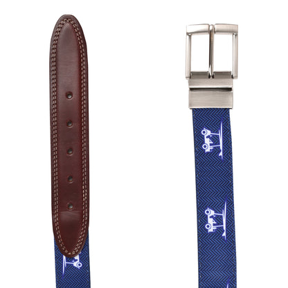 Belt - Golf Cart - Chevron Navy - (Cut to Size)
