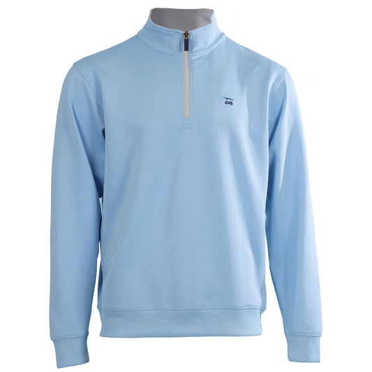 Dogwood Quarter Zip - Bell/White Microstripe