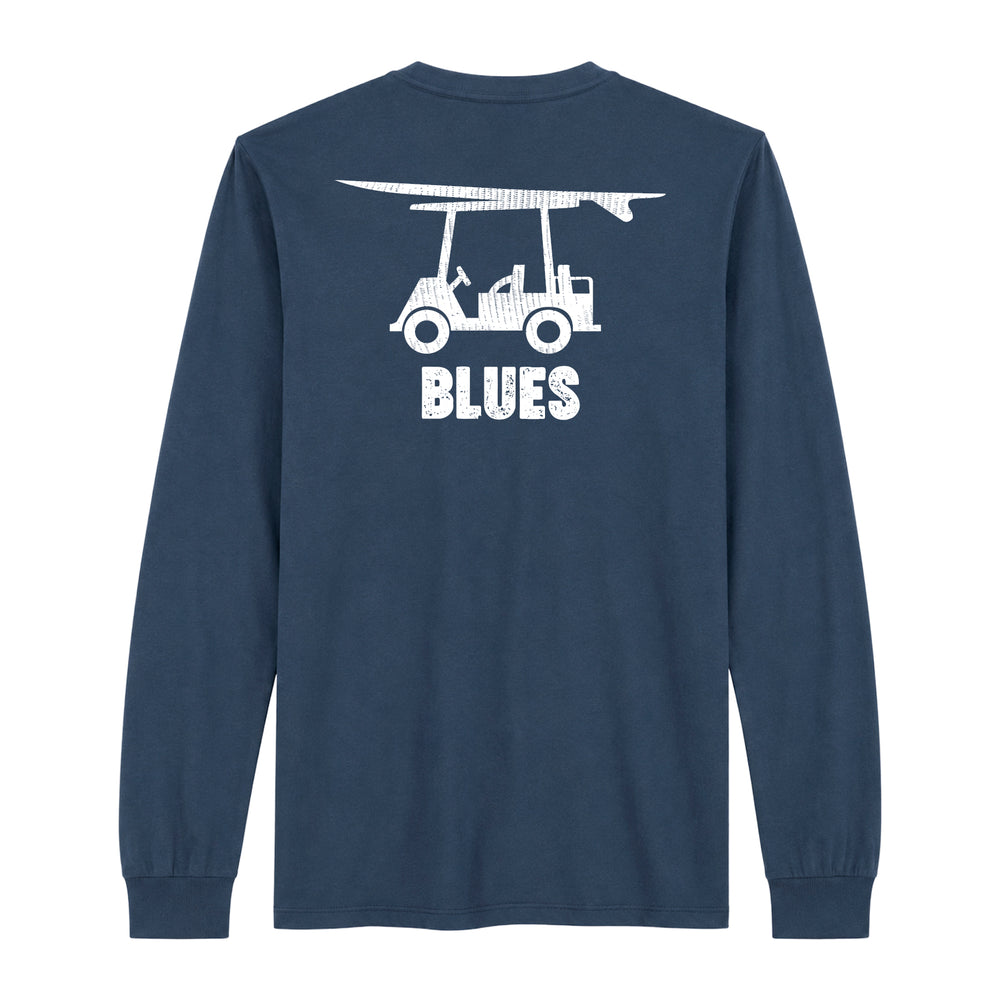 Island Tee - Long Sleeve Blues Logo Navy