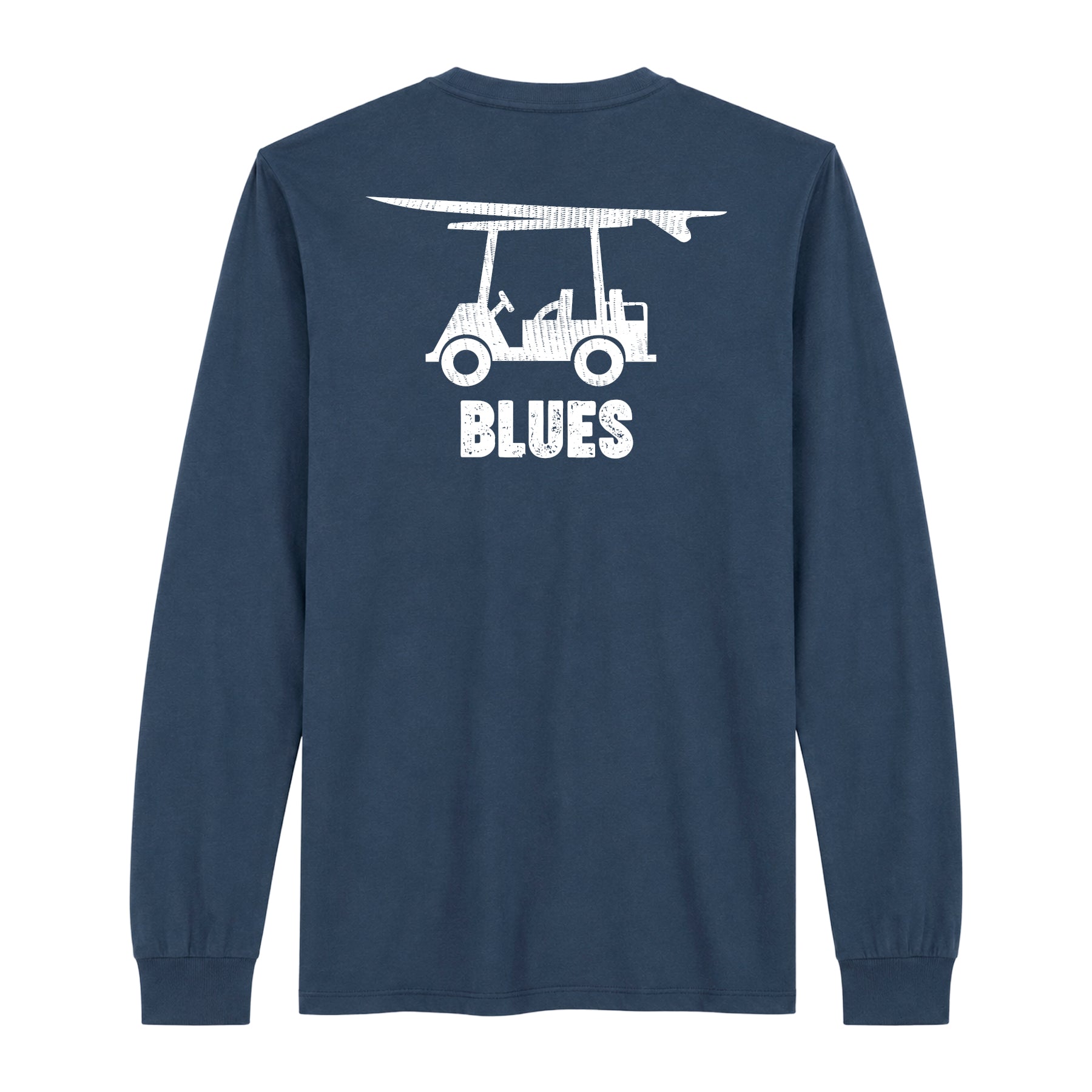 Island Tee - Long Sleeve Blues Logo Navy