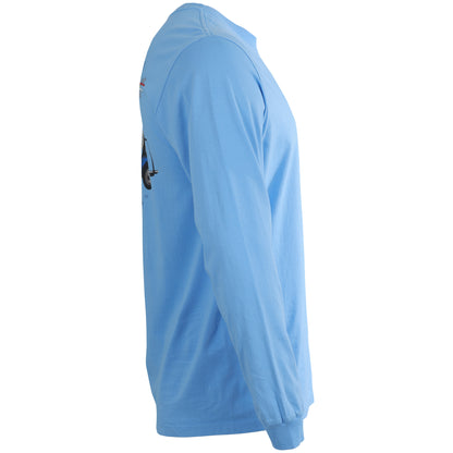 Island Tee - Long Sleeve Golf Cart - Blue