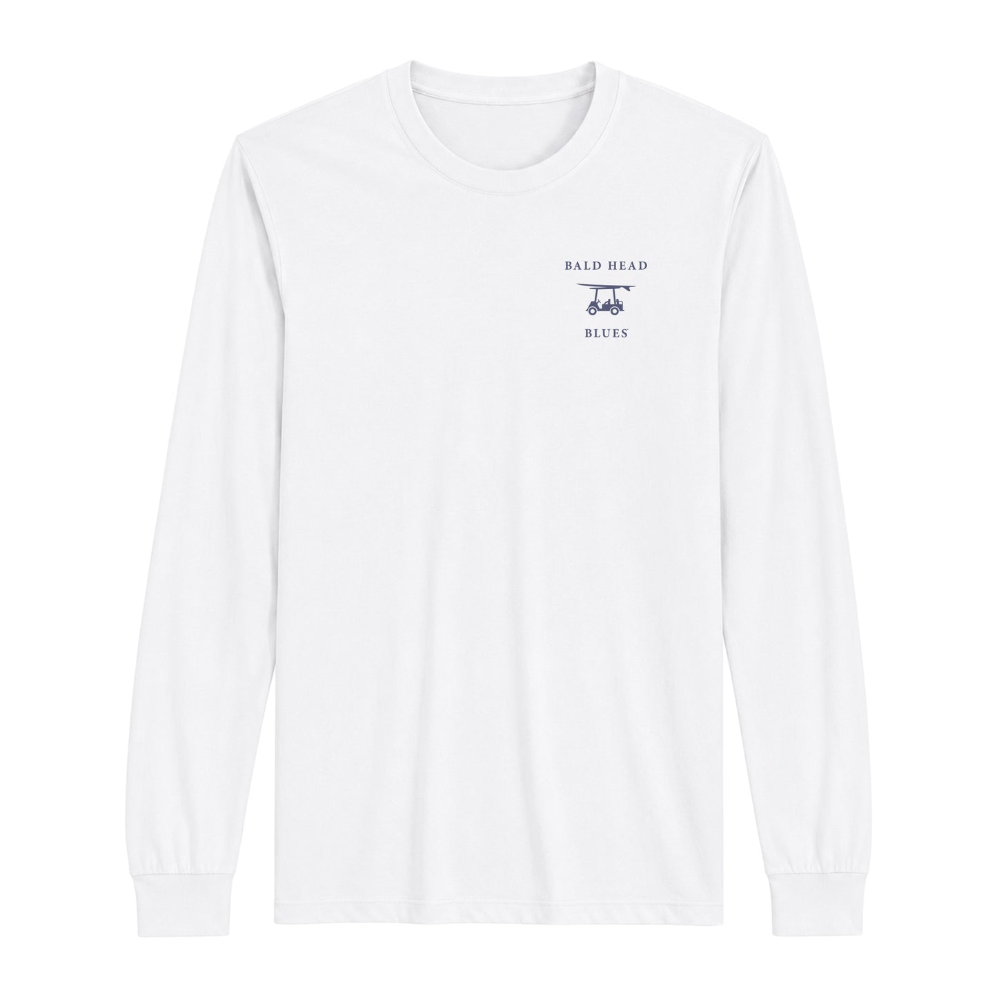 Island Tee - Long Sleeve Golf Cart - White