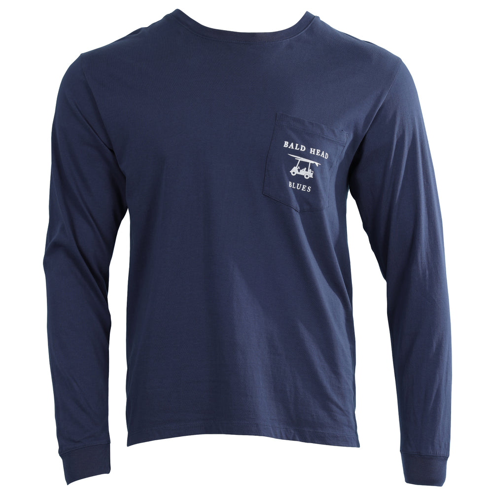 Island Tee - Long Sleeve USA Flag - Navy