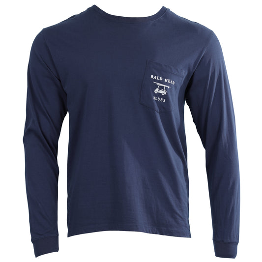 Island Tee - Long Sleeve USA Flag - Navy