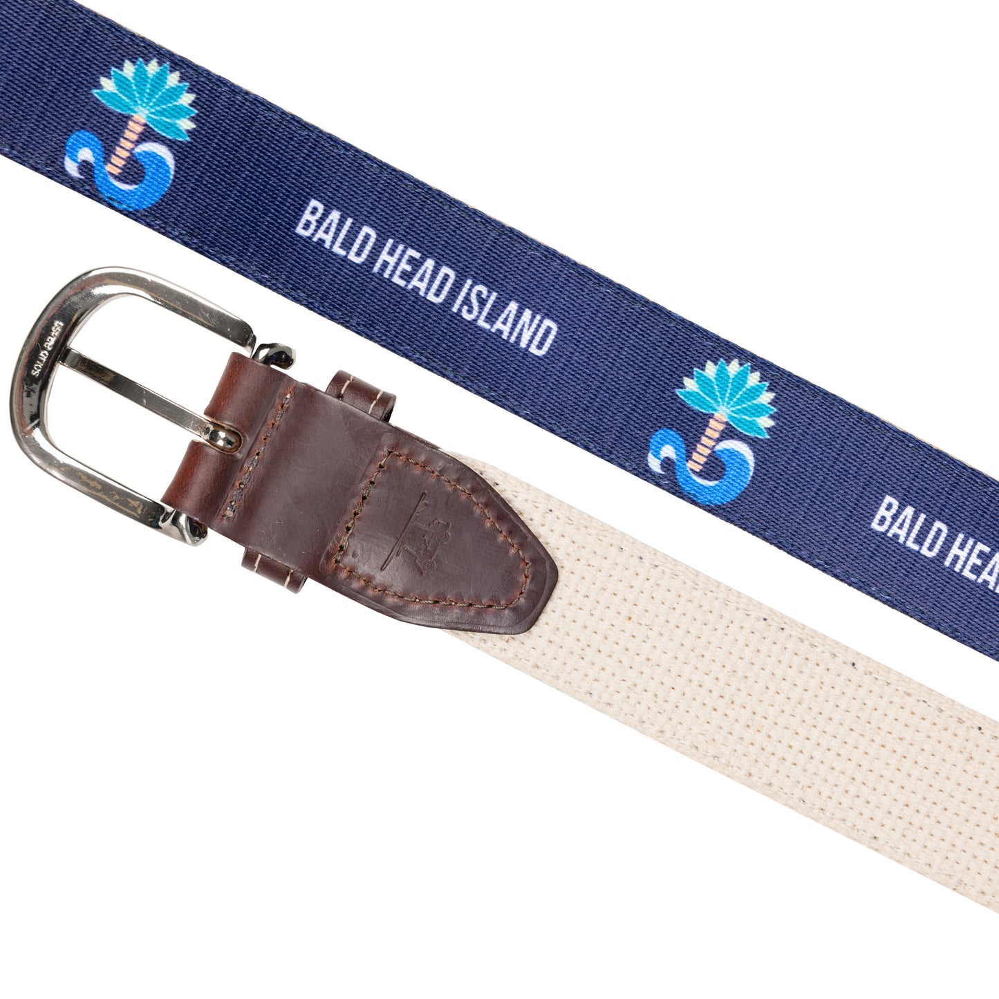 Navy Belt w/ Palm Tree Logo and BHI Text