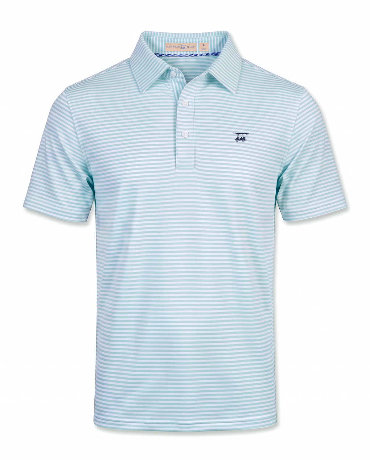 Albatross Polo Aruba/White Feeder Stripe front