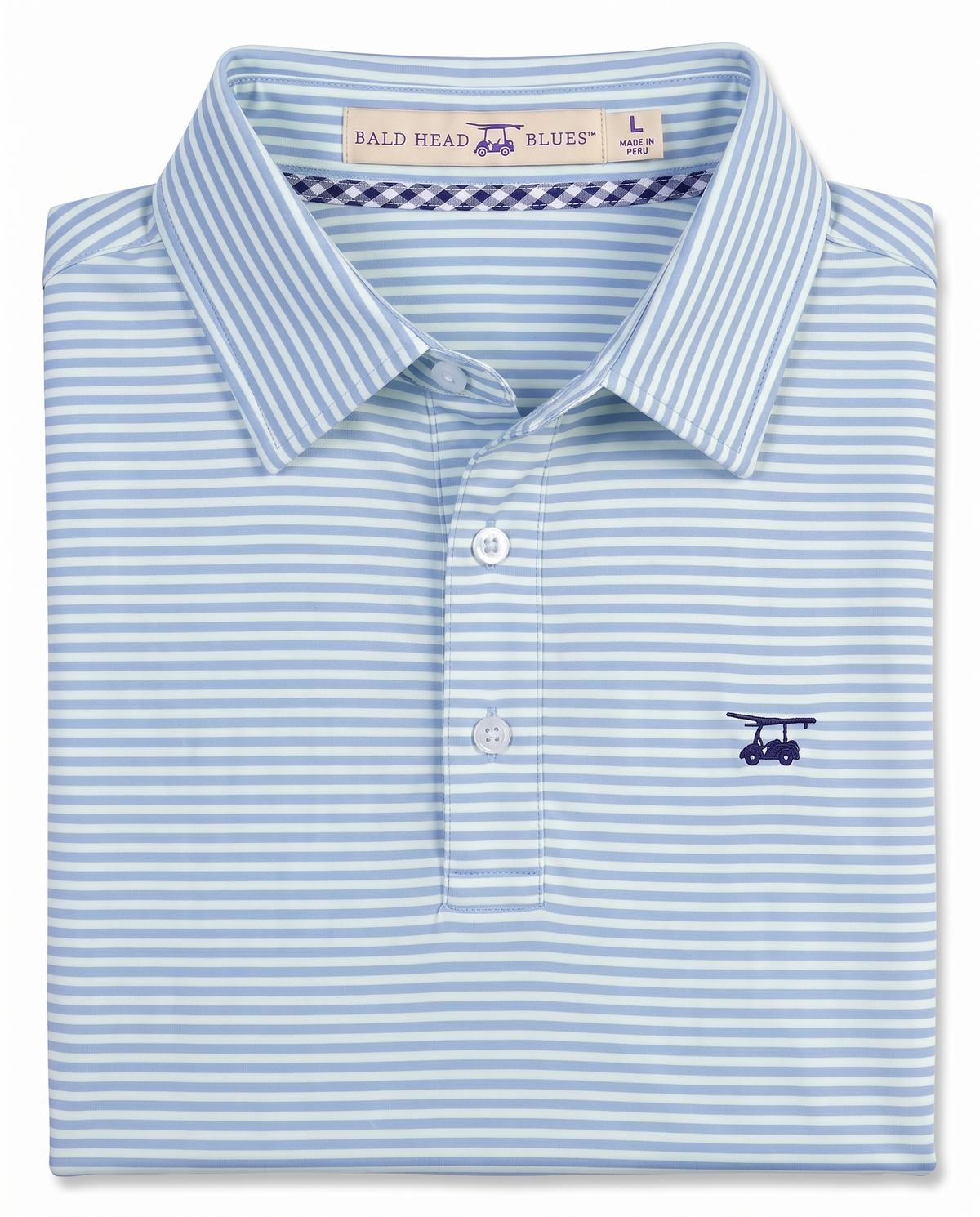 Albatross Polo Feeder Stripe - Bell/Seaglass - Fold